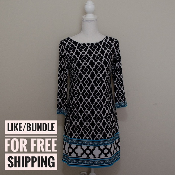 INC International Concepts Dresses & Skirts - INC International Concepts White Black Blue Dress